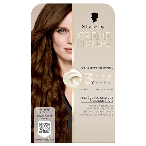 Blond Cuivré Doré Schwarzkopf Creme Supreme pour réparer et colorer