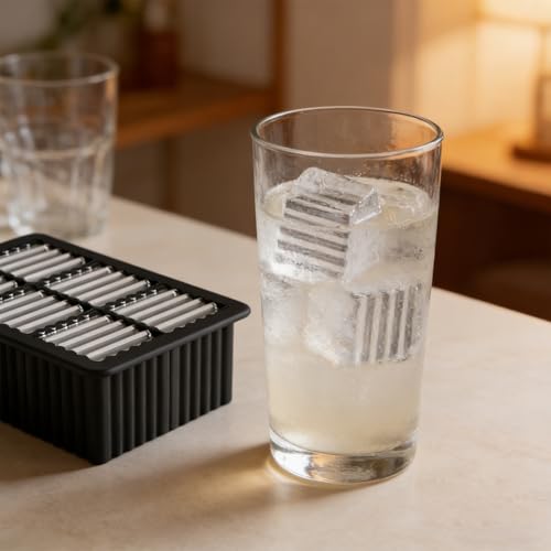Molde de Hielos de Silicón Moderno con Diseño Rayas 6 Cavidades miniatura 3