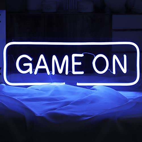 Moweek Game On USB Powered Led Neon Signs Wall Decor For Boys Game Room decor,Gaming Zone,...