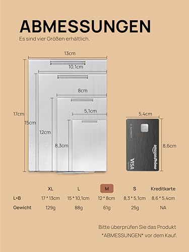 VANCOV Taschenspiegel, Ultradünner Langlebiger Makeup-Spiegel mit Aluminiumschale, Tragbarer Klappspiegel Unisex, Kosmetikspiegel für Reisen (Mittel)