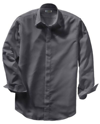 Edwards Men's Big and Tall Adjustable Cuff Cafe Shirt, Steel Grey, XXX-Large