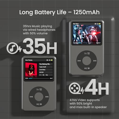 Image of Innioasis Y1 Mp3 Player with Bluetooth HiFi Mini Portable Music Digital Player with Audiobook 2026 Nice Gift Upgrade Sable
