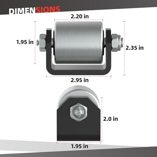 SyunsXoon 2 Pack Trailer Roller Wheel, 2 Inches Weld on Heavy Duty Steel Caster Roller with Grease Fitting for RV Trailers, Motorhome and 5th Wheels Steel Roller