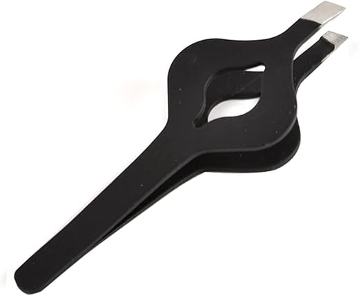 ZAFONI Tweezers Set, Slant Tip Hair Removal Tweezers Stainless Steel Slanted Flat Point Tip Removal Professional Eye Brow ...