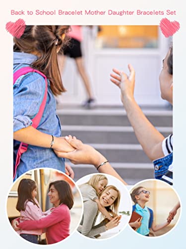 Dcfywl731 First Day of Kindergarten Bracelet Mommy and Me Back to School Bracelet Matching Wish Bracelets Set Kindergarten Graduation Gifts for Women Trendy 20253