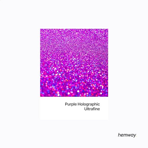 Hemway Ultra Sparkle Glitter Purple Holographic 100g Ultrafine | Glitter for Arts & Craft, Makeup, Nail Art, Crafting, Card Making, Sparkle Decoration