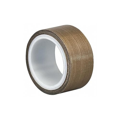Image of TapeCase 134-5 PTFE Tan Abrasion Resistant Fiberglass Tape, Silicone Adhesive, Industrial Grade - 0.5 inch Width, 5YD Length (1 Roll)