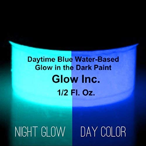 Glow Inc. Daytime Blue Glow in the Dark Water-Based Paint (1/2 Fluid Ounce)