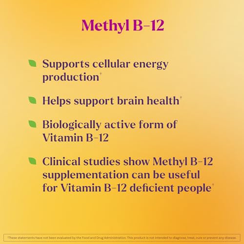 Natrol Energy Methyl B-12 1000 mcg, Lemon Flavored, 60 Chewable Tablets - image 2