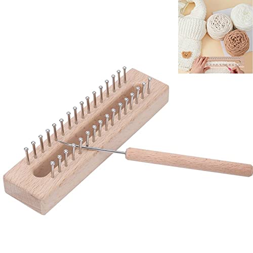 Knitting Looms Wooden Rectangular Crochet Yarn Needles Boards with Knitting Hook for Scarf Socks Gloves Hats Making