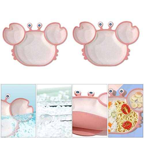 STOBOK Placa de Silicone de Sucção de Caranguejo para Crianças Com Alimentação Própria Armazenamento