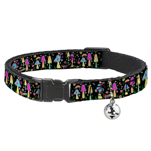 Collar de gato con campana Buckle-Down ajustable con clip de plástico seguro para felinos 2