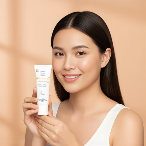 Gluta-C GLUTA C Facial Night Repair Serum, Hydrating Lightweight Non Greasy Skincare with Vitamin C and Shea Butter - 30ml
