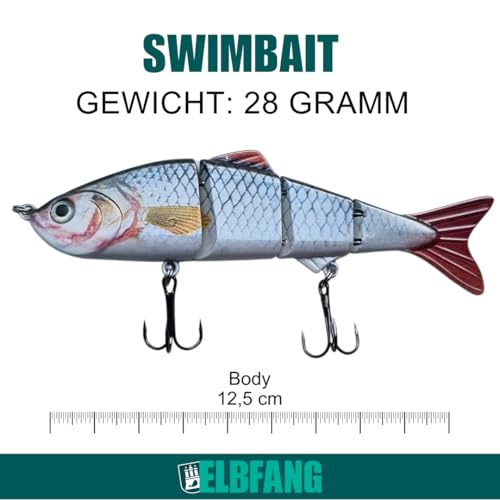 Jerkbait Elbfang Hecht Wobbler Kunstköder-Set mit 5 Stück