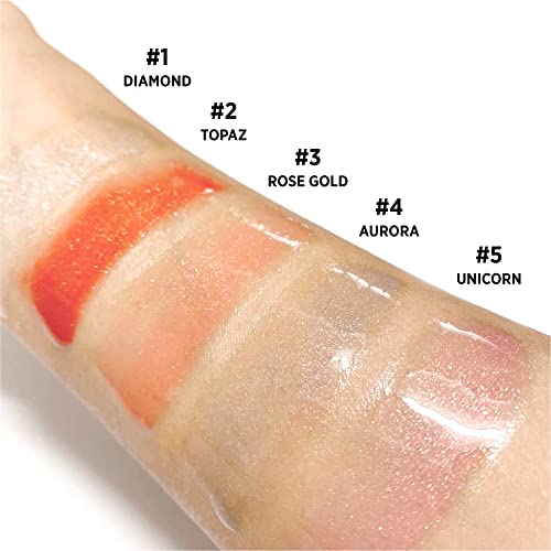 Unicorn Glow Luminous Lip Gloss #4 Aurora - Shimmery Glitter Moisturizing Lip Gloss With Shimmery Finish - Lightweight, Sheer, And Hydrating[0.18 Oz. / 5 G] #TOP2