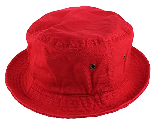 Gelante Solid Color 100% Cotton Bucket Hat for Women and Men Packable Travel Summer Beach Hat