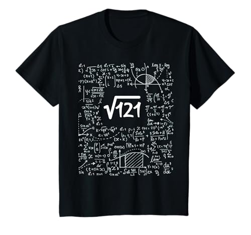 Square Root of 121 Birthday Gift 11 Year Old Math T-Shirt
