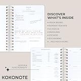 Kokonote Academic Diary 2025-2026 Week To View - Art Nouveau | Academic Planner 2025-2026 With Stickers, Student Essentials For University, Back To School Stationery, Art Diary