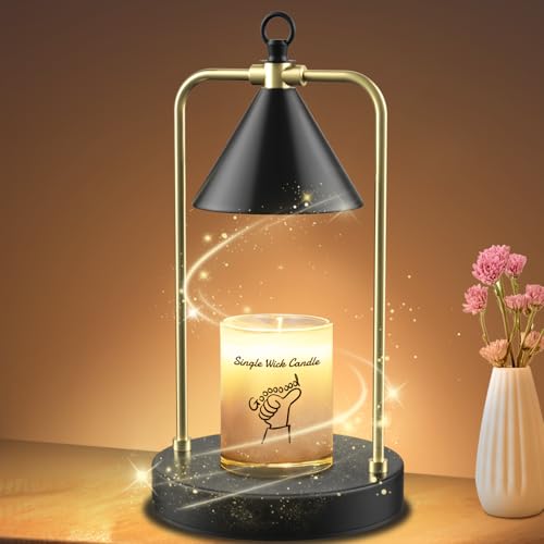 Candle Warmer Lamp with Timer-Dimmable Wax Warmer for Scented Wax Jar Candles, Electric Black Candle Lamp Warmer for Jar Candle, for Mom, House Warming Gifts New Home Decor Aesthetic