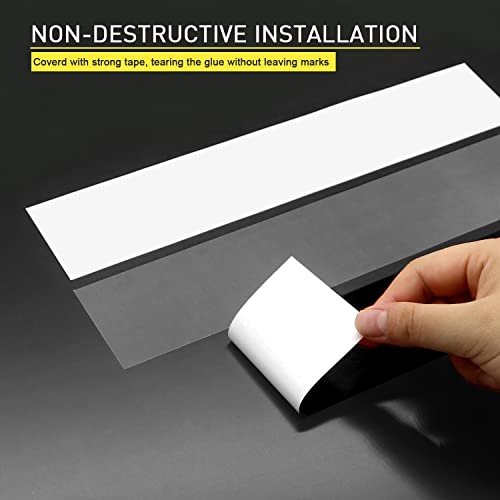 Mochent 2 Pcs 10-Inch Classic Retro Tri-Color Stripe Decal Sticker For Toyota Tacoma 4Runner Tundra Rav4 Accessories, Grille Fender Hood Side Skirt Bumper Side Mirror Dashboard Decoration (White/Light Gray/Black) #TOP3