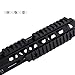 Aecktech Polyme Rail Sections,5-Slot 7-Slot 9-Slot 11-Slot 13-Slot Lightweight Rail Section with 10 Nuts Screws|1 Pcs Wrench - 5 Pieces (Black)