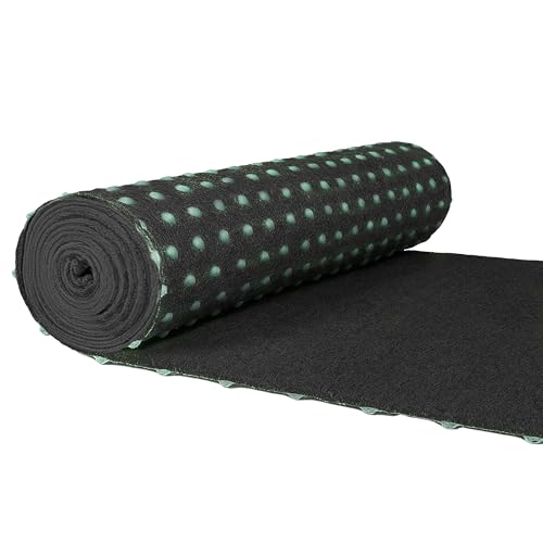 Internethandel Pfordt Kunstrasen 300x400 cm Anthrazit/Schwarz, Rasenteppich mit Noppen, Outdoor Teppich wetterfest und pflegeleicht für Balkon, Terrasse und Garten