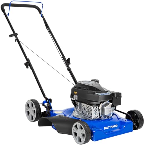 Image of BILT HARD Gas Lawn Mower 20 inch, 144cc 4-Cycle OHV Engine Lawnmower, 8 Adjustable Cutting Heights Push Mowers for Lawn, Yard and Garden