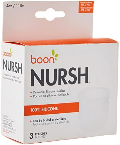 Boon Nursh Silicone Pouch 3 Piece Pack, 4 Ounce