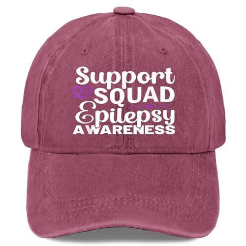 Rainbows in November We Wear Purple Epilepsy Awareness Hats for Men Fashion