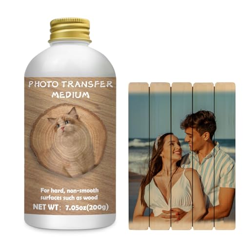 Gel de transferencia de fotos mediano, papel de transferencia de fotos de 200 ml para madera, gel de transferencia de fotos para decorar muebles, actividades familiares, manualidades, recordar