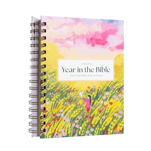 A Beautiful Year in The Bible, 52 week bible study women bible study journal,bible study guide Notebook for Women
