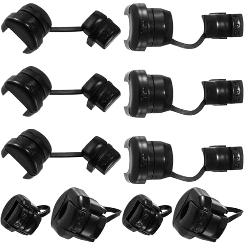 HINZIC 10PCS 6N-4 & 4N-4 Strain Relief Cord Connector Black Nylon Insulating Cable Bush Grommet Electric Cable Protector Buckle Clip Office Home Wire Cover Management