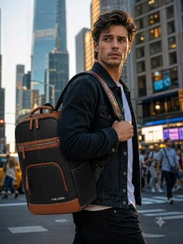 Image of FUR JADEN Laptop Backpack With 15.6 Inch Laptop Compartment | Water Resistant For College School Work for Men & Women