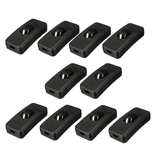 Generic 10X Inline Lamp Light On/Off Rocker Switch 250V 2A Flex Cord ...