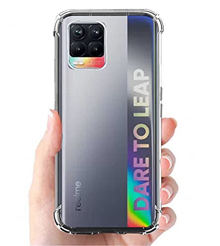 Image of Soft Flexible Silicone Back Cover Compatible with Compatible with Realme 8 5G, Transparent Case