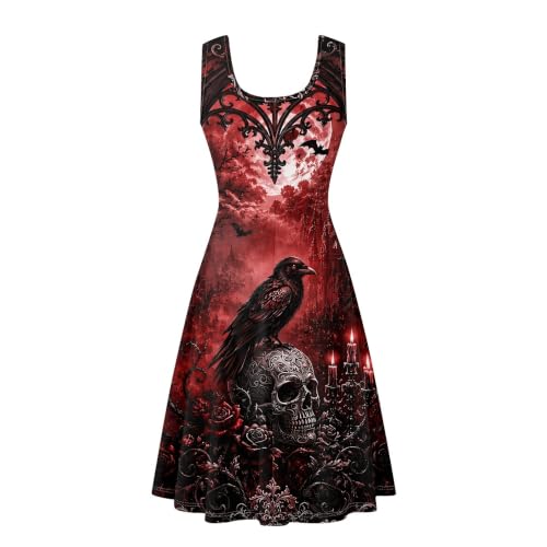 Image of TOADDITDO Womens Summer Sleeveless Tank Dress with 2 Side Pockets XS-4XL Plus Size