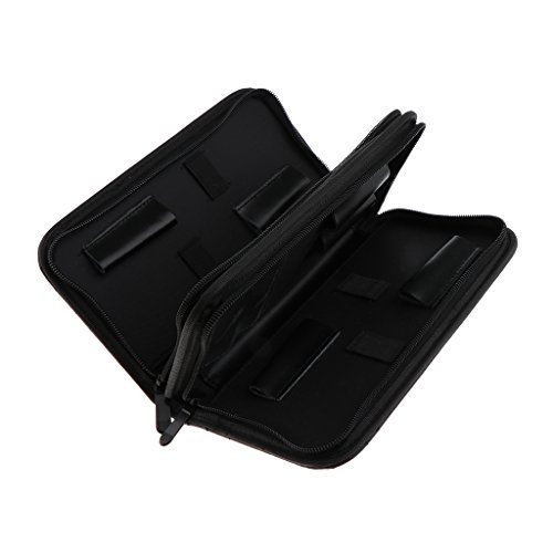 Friseurtasche Werkzeugtasche Friseur Scherentasche aus Kunstleder - PU-Leder Tasche - Schwarz