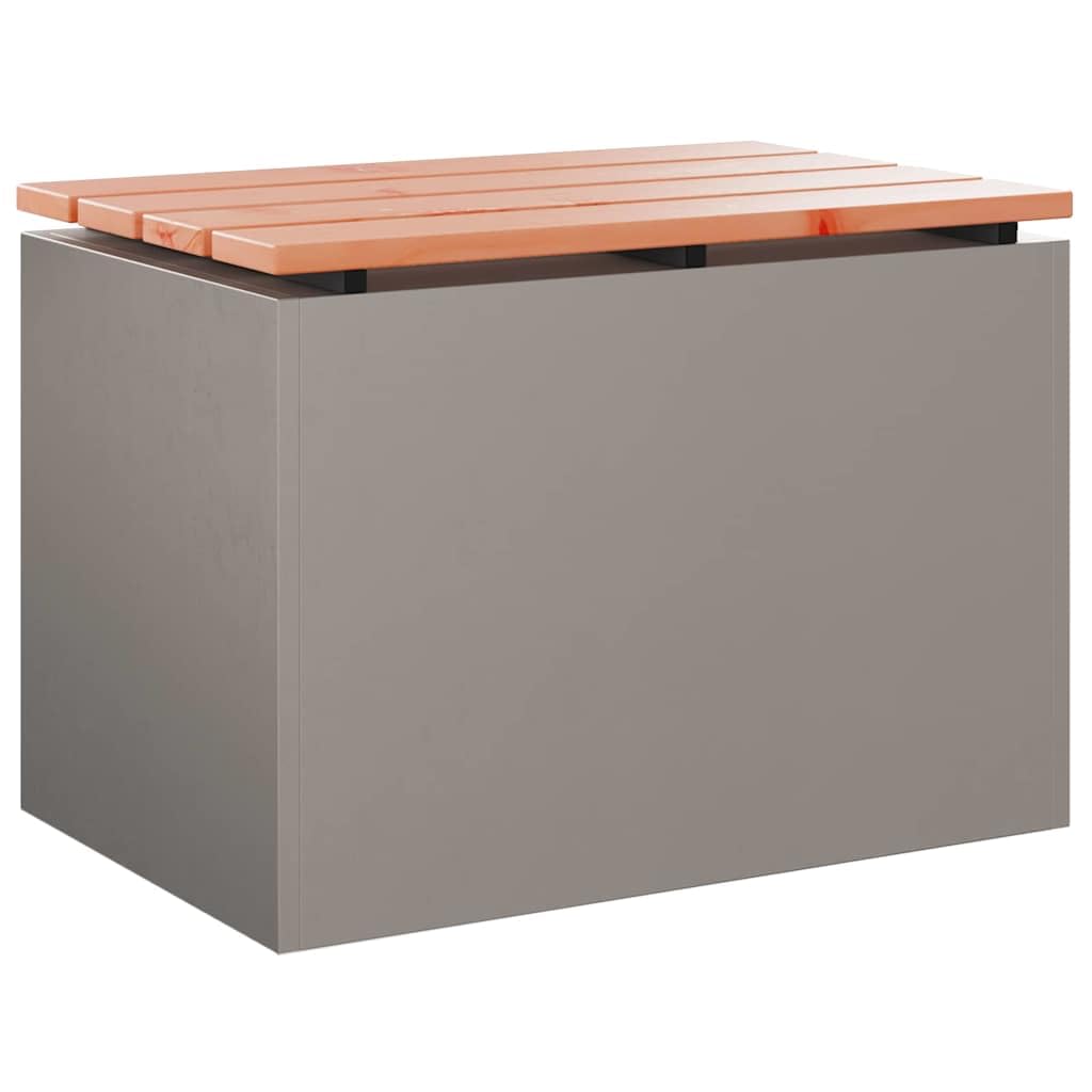 Ławka ogrodowa 1-osobowa 60 x 40 x 43 cm Rdzawa Prostokątna