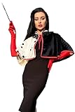 CWDGAGANB Deville Costume Women Black White Devil Accessories Shawl Dalmatian Costume Adult with Red Gloves