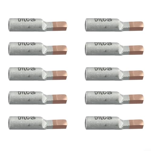 Cosses de câble DTLC,Cosses de câble pour disjoncteurs, lot de 10, 10-25 mm², cuivre et aluminium, différentes tailles (DTLC-25)