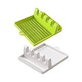 Kitchen Utensil Holder Rest Spoon 1 pcs White, Creative Accessory Heat Resistant, Support Cooking Tools