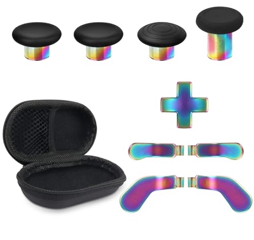 Image of Accessories for Xbox Elite Controller Series 2 Core, 9 in 1 Replacement Component Set Includes 4 Paddles, 4 Metal Thumbsticks, and 1 D-Pad (Iridescent)