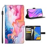SANTUO Wallet Phone Case for Samsung Galaxy S6 Edge Designer Marble Texture-aa2 Pattern Folio Magnetic Buckle Leather TPU Protective Case with Card Bag ID Card