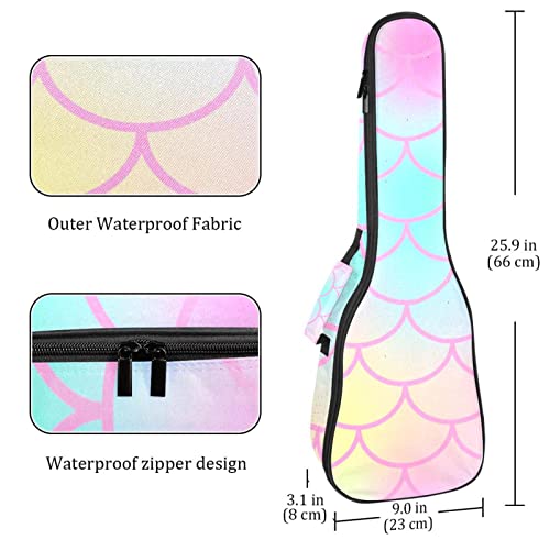 Housse pour ukulélé rose motif écailles de sirène 10 mm rembourrage épais 53,3 cm sac de transport pour ukulélé avec… - Les Beatles, Paul McCartney, John Lennon, RIngo Starr, George Harrison Housse pour ukulélé rose motif écailles de sirène 10 mm rembourrage épais 53,3 cm sac de transport pour ukulélé avec… – Image 5