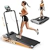 Folding Walking Pad with 12% Incline, Treadmills for Home Foldable, 2.5HP Under Desk Treadmills with Adjustable Hight, 10 KM/H Running Machines for Home with Remote & APP Control - Black Gray