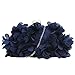 Milya Damen Clutch Blumen Elegante Brauttasche Hochzeit Party Kleidertasche Abendtasche Handtasche mit Kette Kiss Lock, Blau