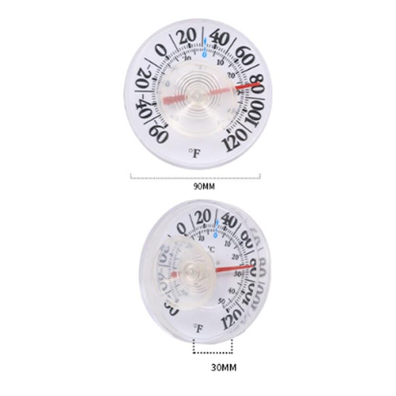 Outdoor Dial Pointer Type Thermometer Measures Temperature Outdoors Attaches to The Wall Outside The Window