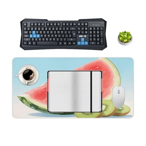 Desk Pad Protector 24x12 Inch Extended Watermelon Kiwi Fruit Mouse Mat miniatura 4