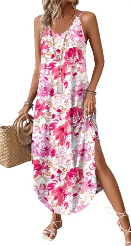 Image of WIHOLL Summer Dresses for Women 2026 Maxi Dress Boho Halter Dress Sundresses Beach Vacation Clothes Travel Outfits
