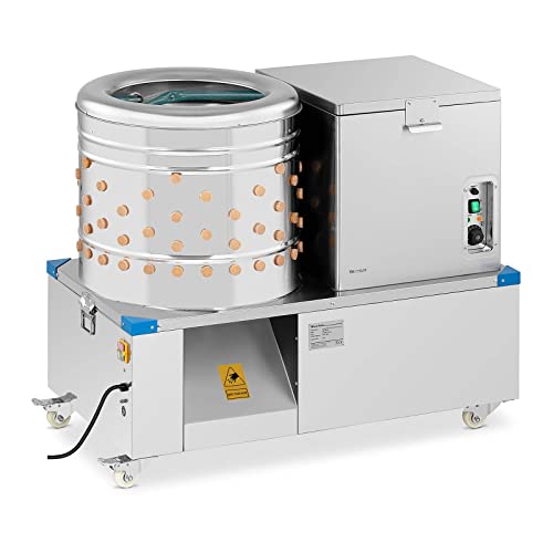 Wiesenfield Spiumatrice e Bollitore per Pollame Spennapolli e Scalder Polli WIE-PPS-60 (1500 W, 270 kg/h)